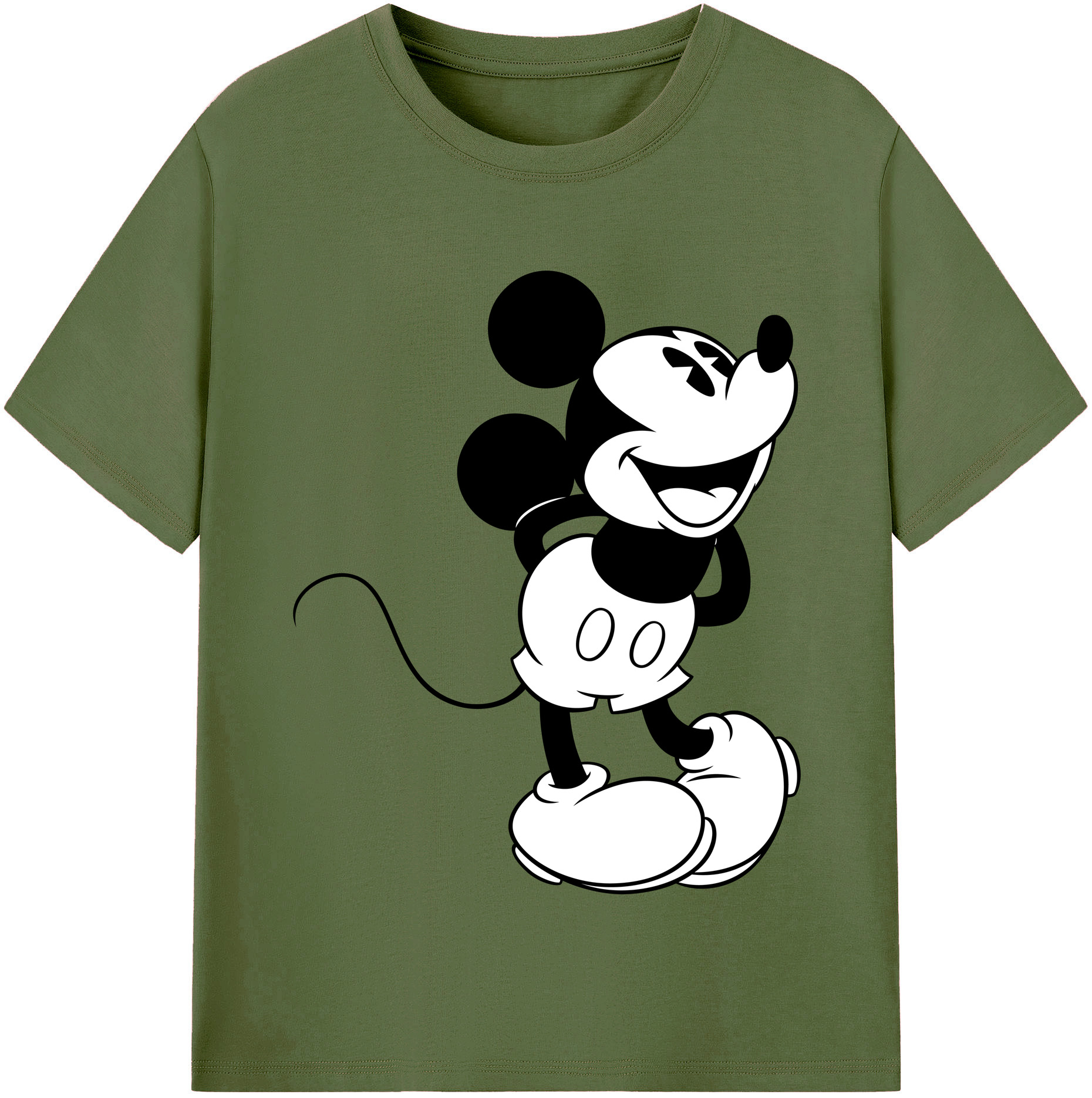 （画像用） ミッキーマウス Mickey Mouse 綿100％半袖Tシャツ（フロントプリント）